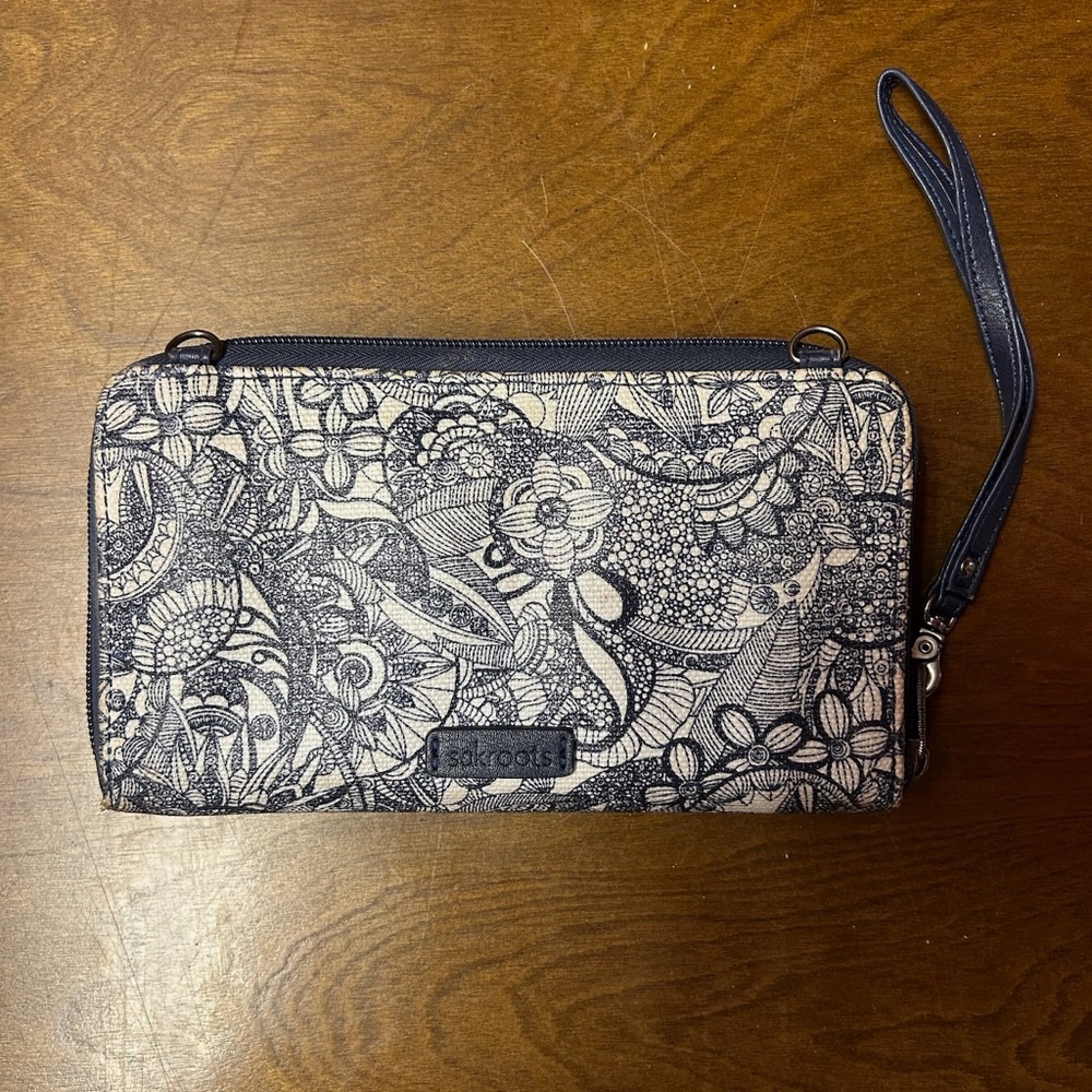 Sakroots Wristlet Wallet w/ Boho Print